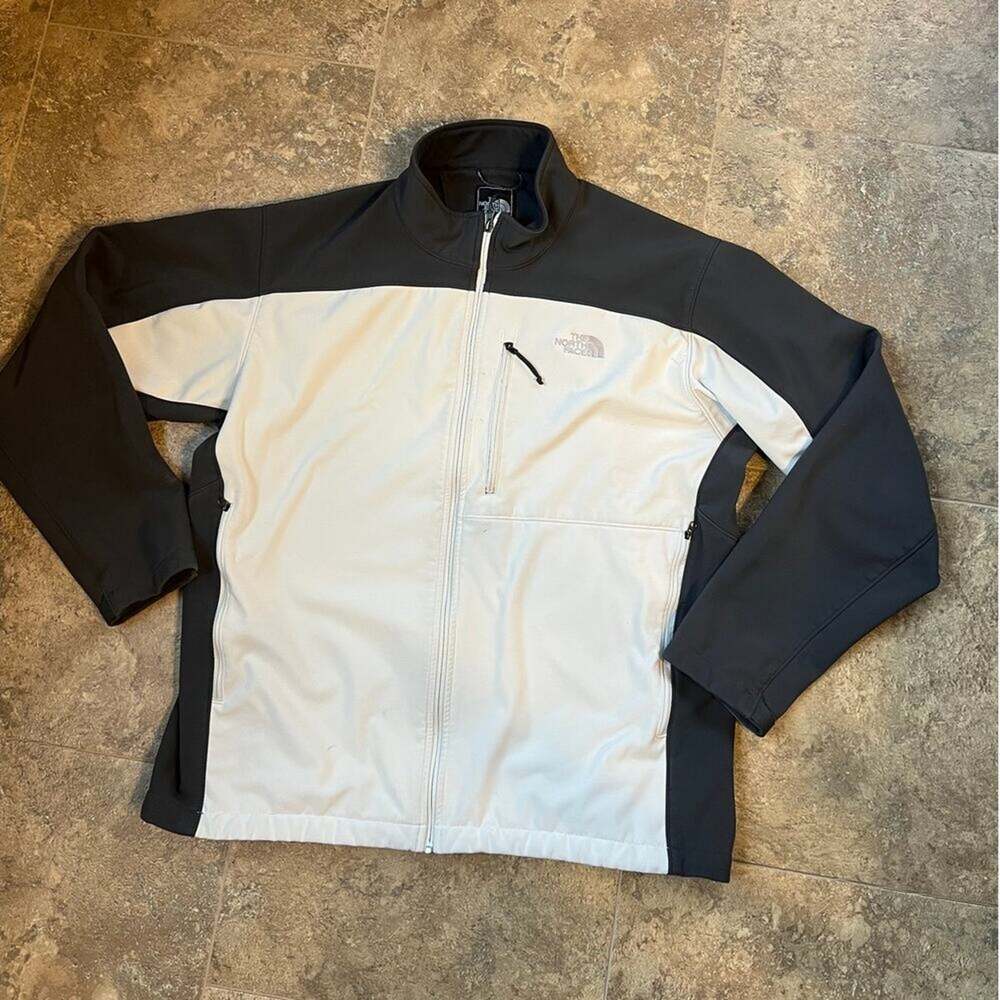 The North Face Full Zip Cream & Charcoal Jacket Men's size XXL
